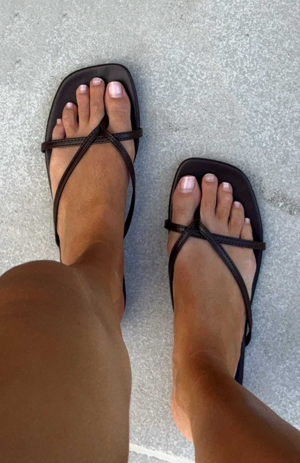 White Fox Ailani Thong Sandals Chocolate
