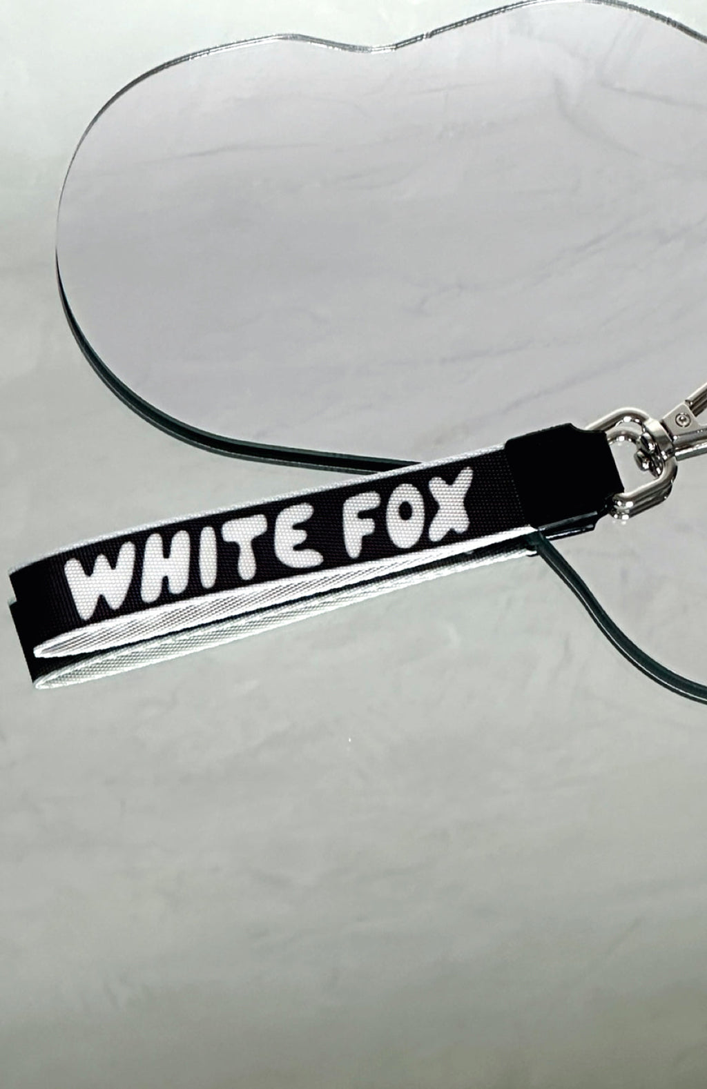 White Fox Next Level Strap Keychain Black/White