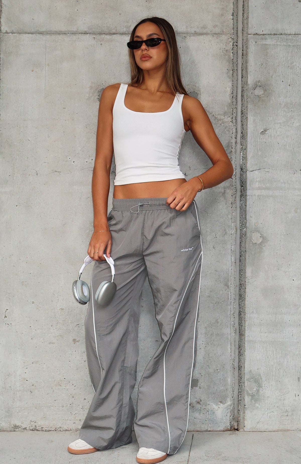 White Fox Unphased Track Pants Steel Grey
