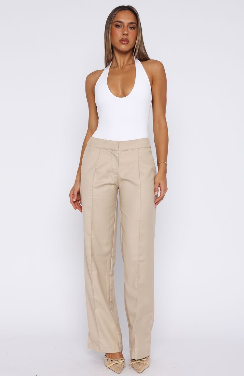 White Fox Keep It Cool Pants Beige