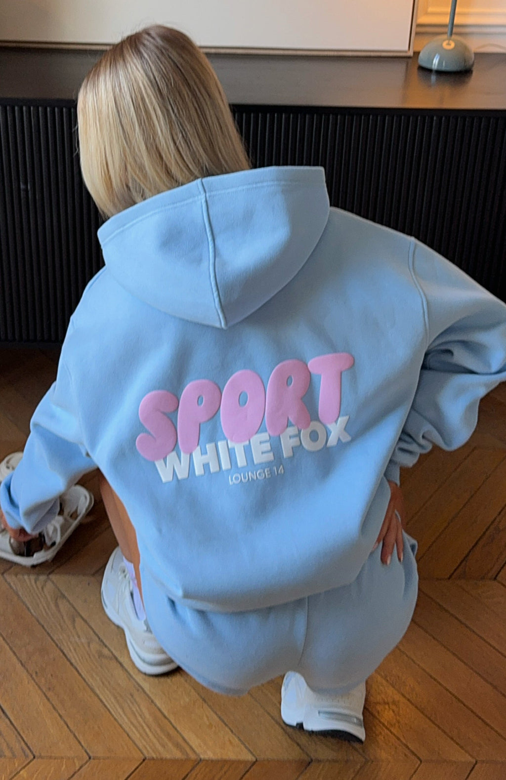 White Fox Club 14 Peyton Oversized Hoodie Blue