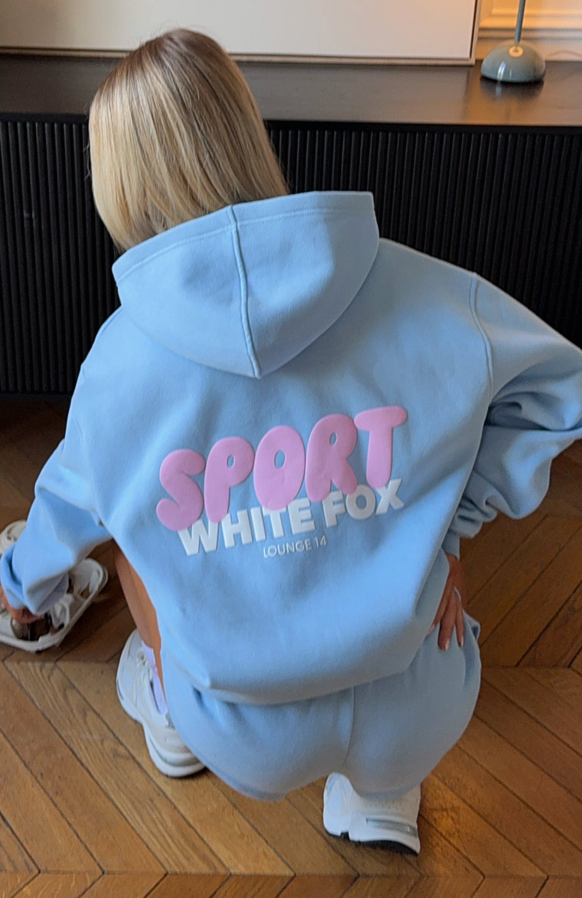 White Fox Club 14 Peyton Oversized Hoodie Blue