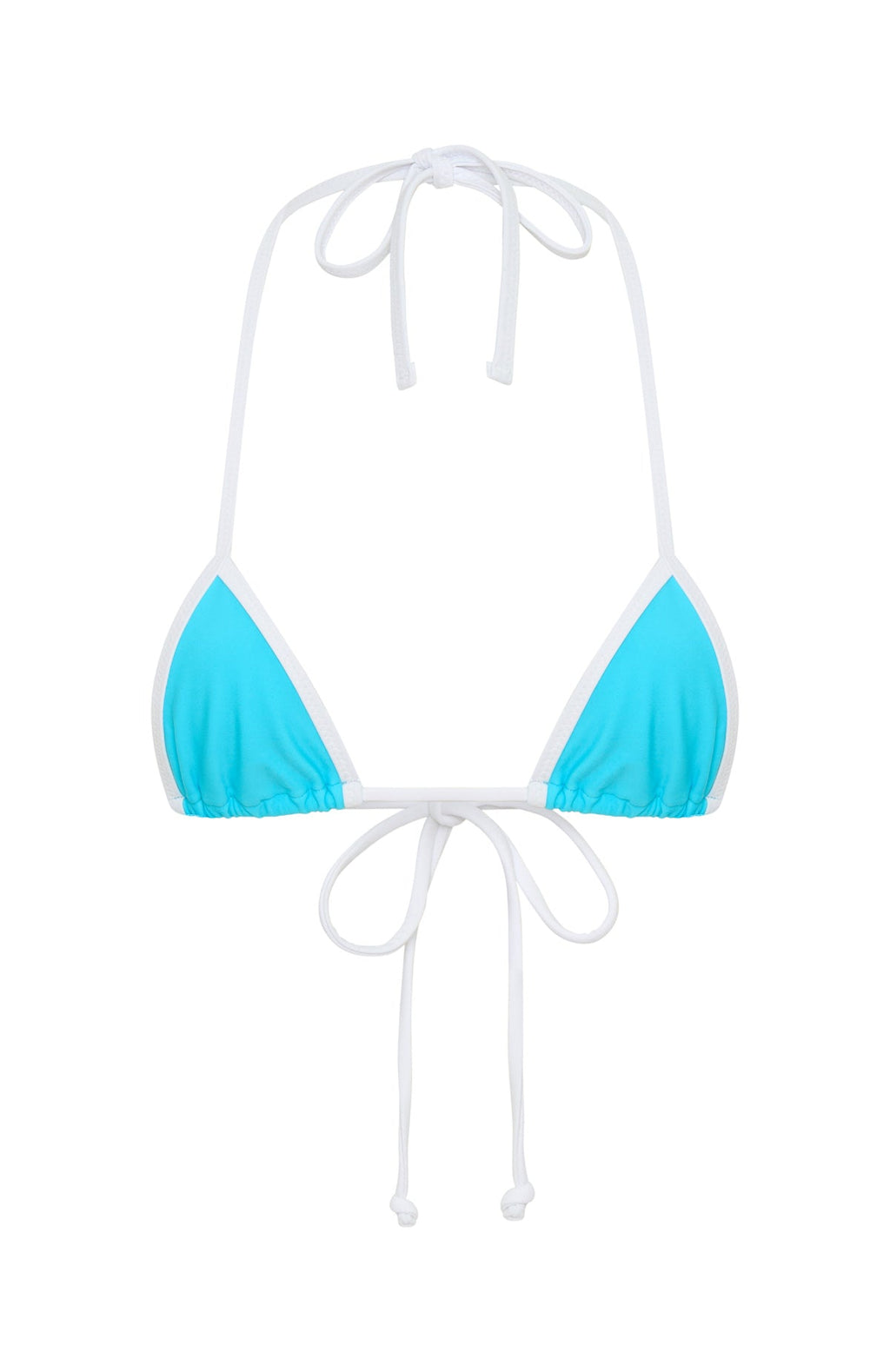 White Fox Inka Micro Bikini Top Paradise Blue/White
