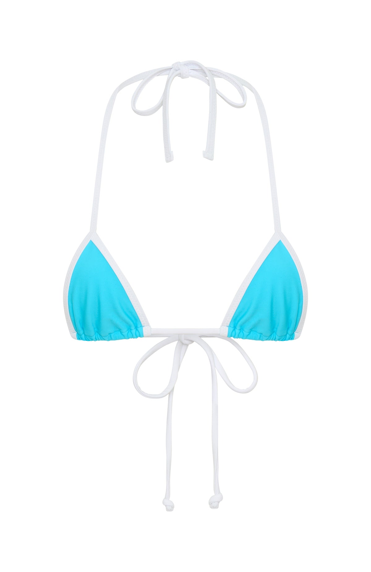 White Fox Inka Micro Bikini Top Paradise Blue/White