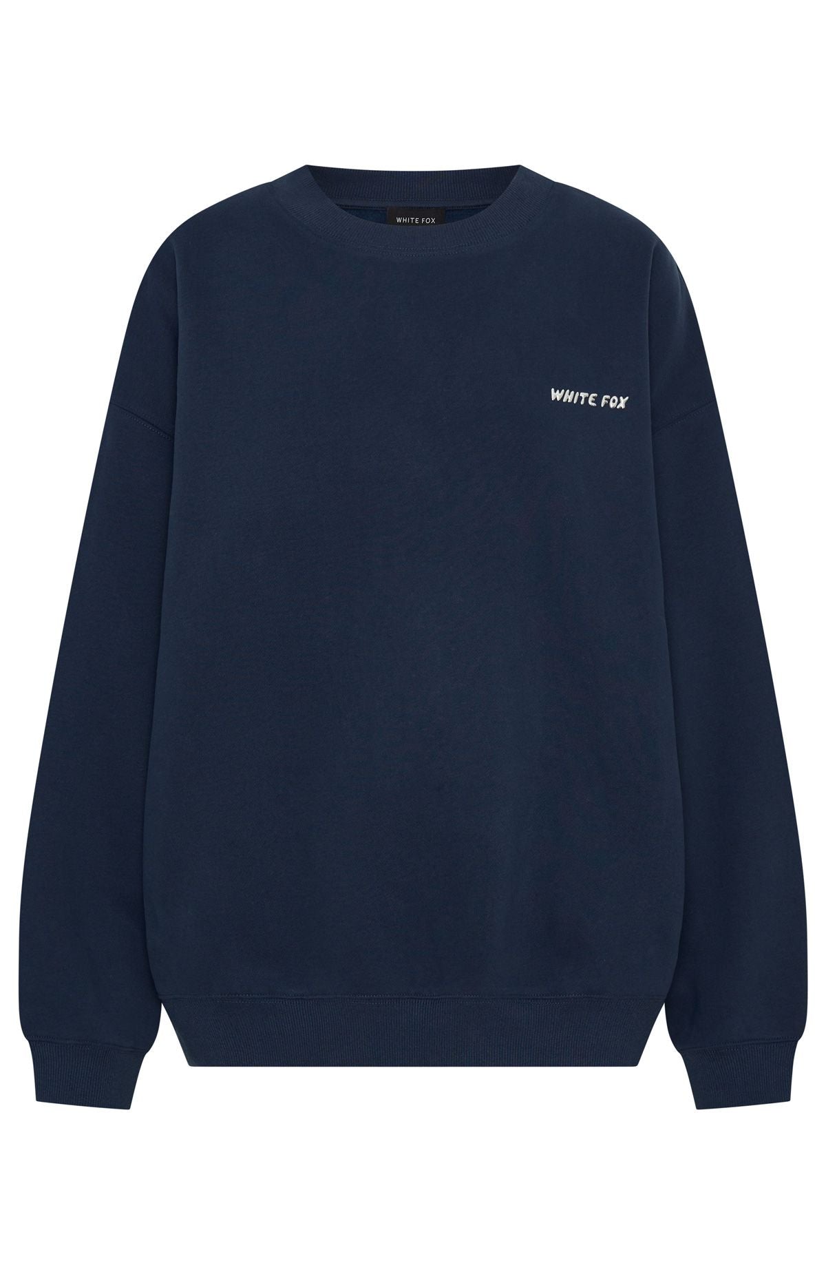 White Fox Test Drive Oversized Sweater Dark Navy