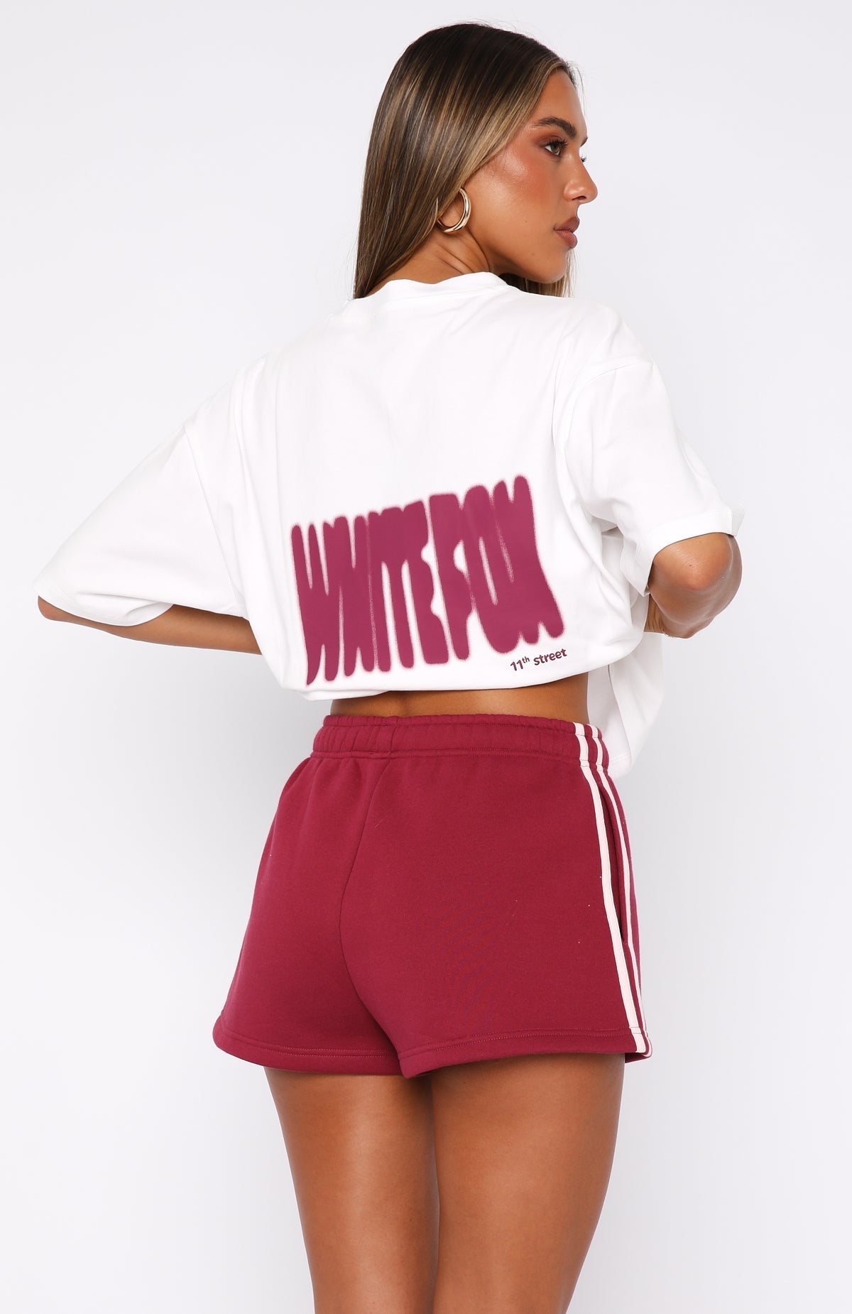 White Fox 11th Street Out & About Lounge Shorts Raspberry Jelly
