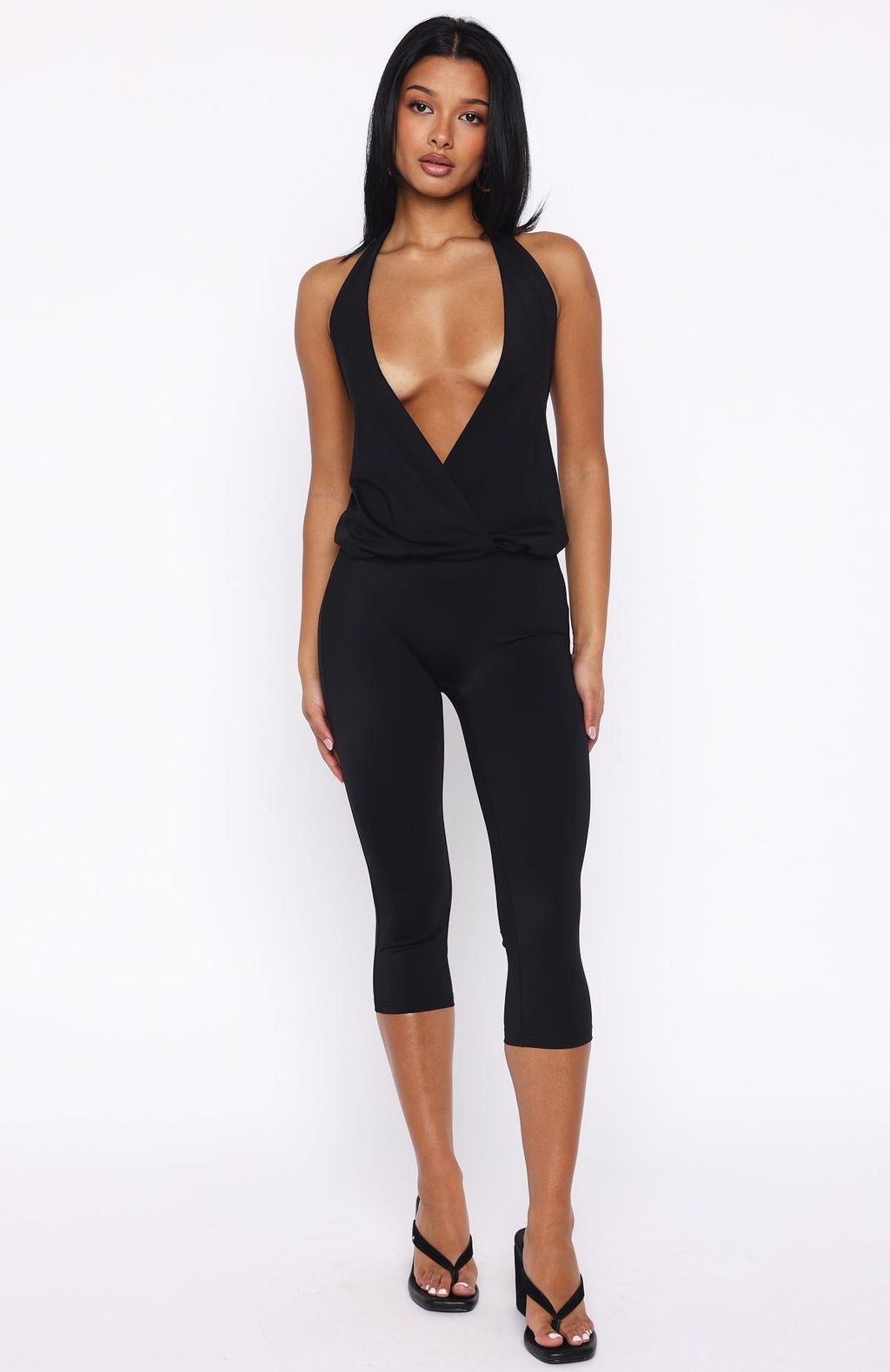 White Fox Flawlessly Lost Jumpsuit Black