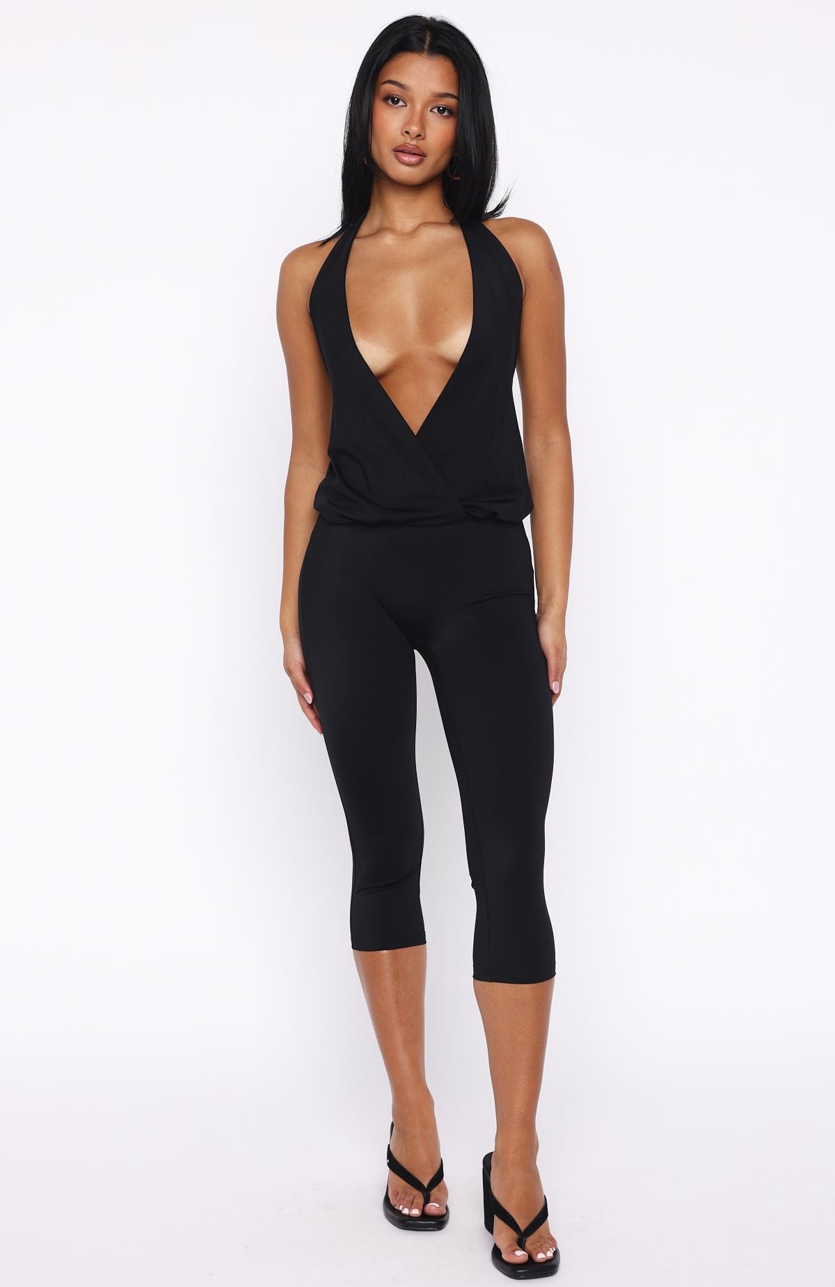 White Fox Flawlessly Lost Jumpsuit Black