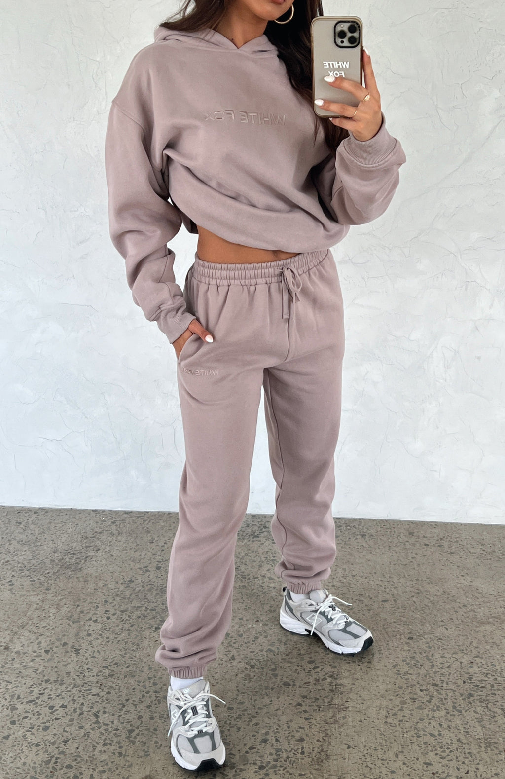 White Fox Stay Lifted Sweatpants Cinnamon