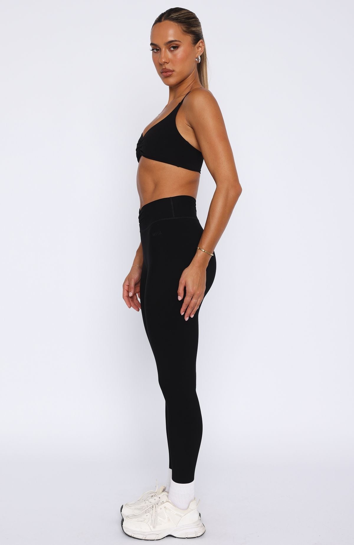 White Fox Propel High Waisted Leggings Black