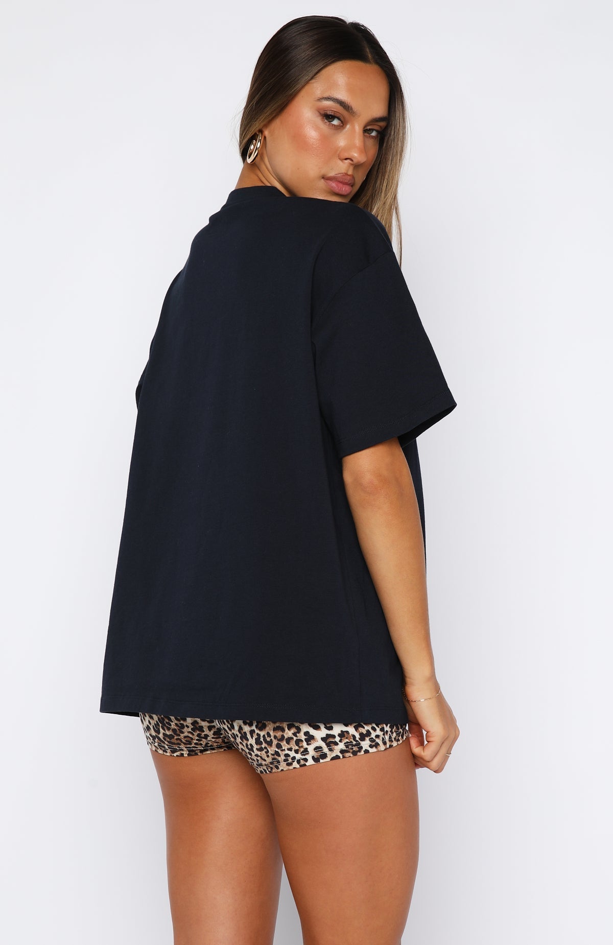 White Fox 11th Street Concrete Jungle Oversized Tee Blueberry Twist
