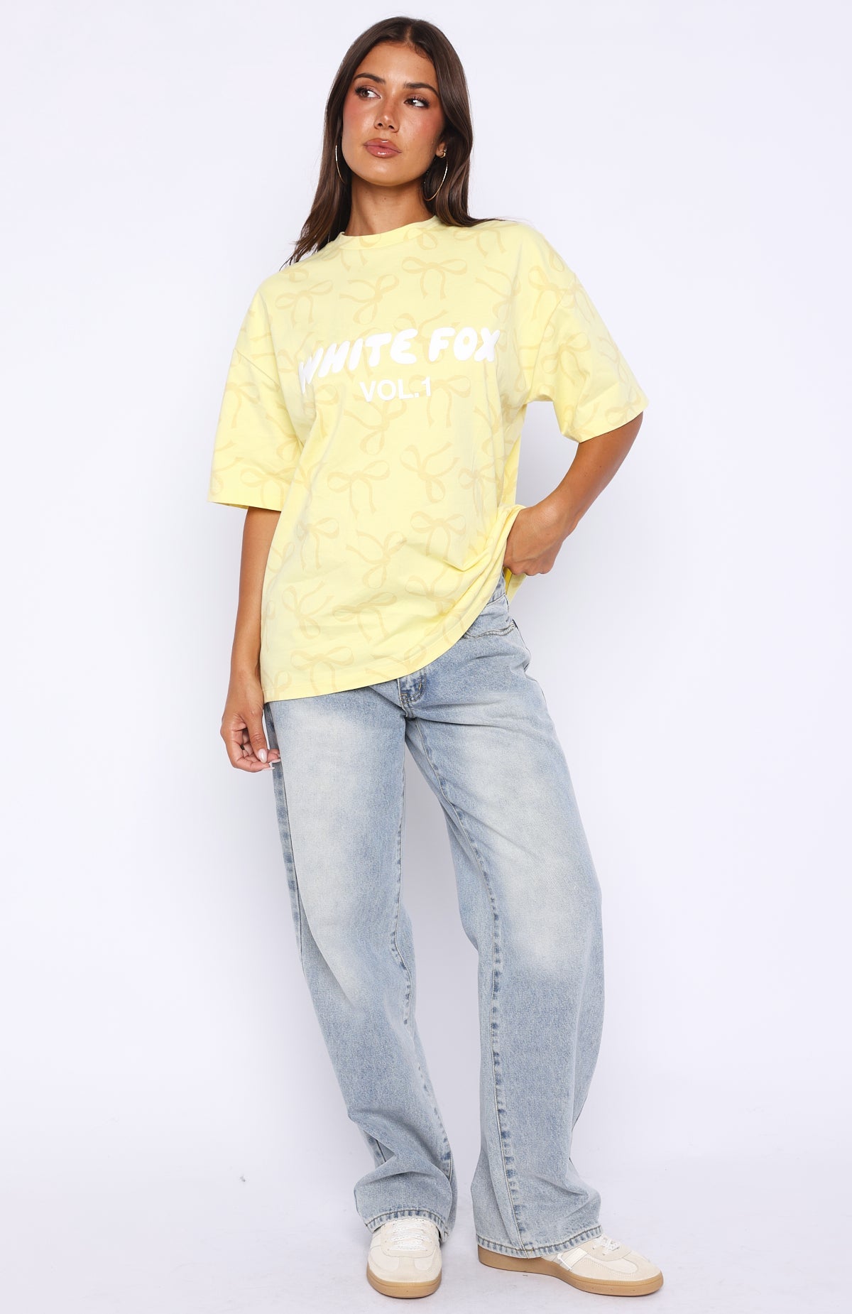 White Fox Vol. 1 Oversized Tee Lemon Bow