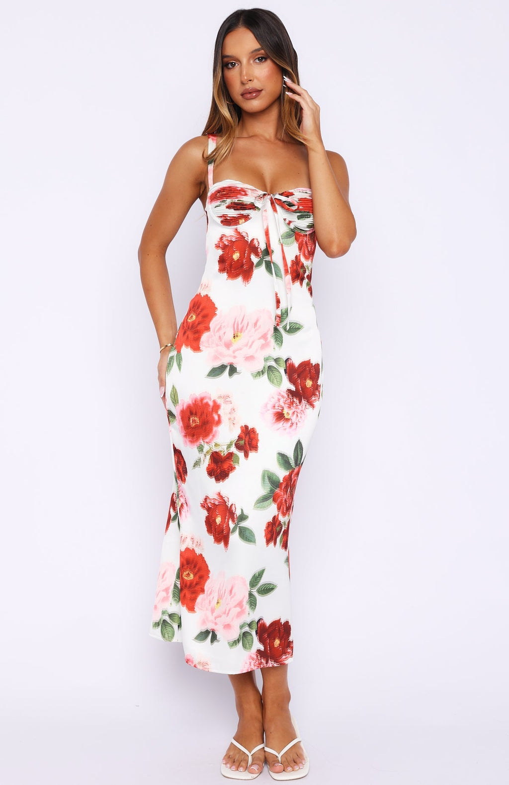 White Fox All Yours Midi Dress Heirloom Bloom