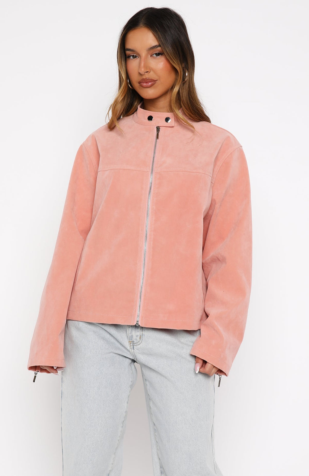 White Fox Love Is Blind Jacket Pink