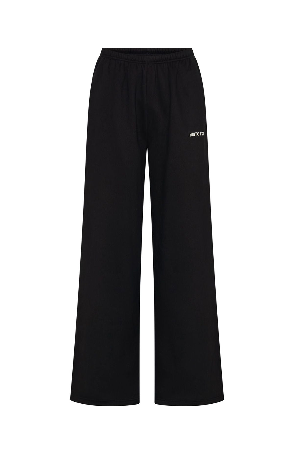 White Fox Test Drive Wide Leg Sweatpants Black