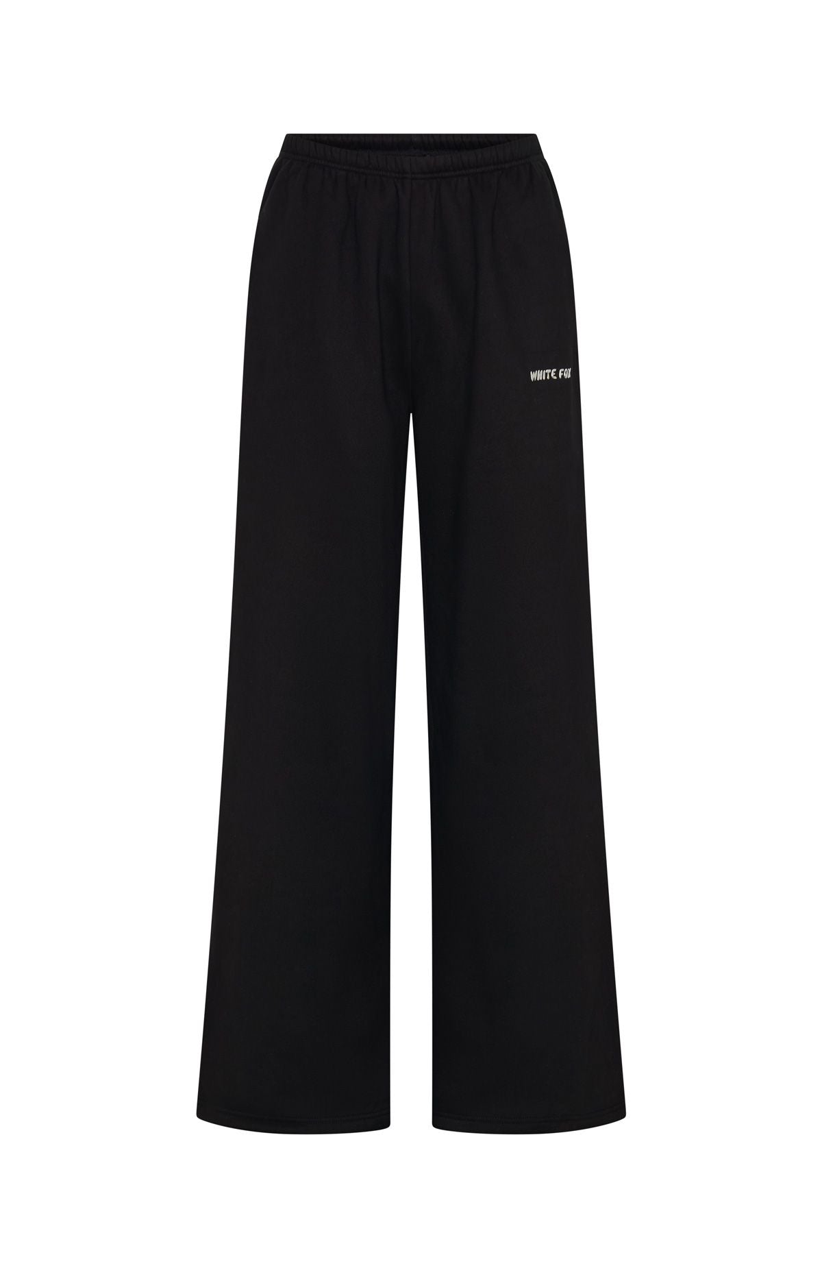 White Fox Test Drive Wide Leg Sweatpants Black