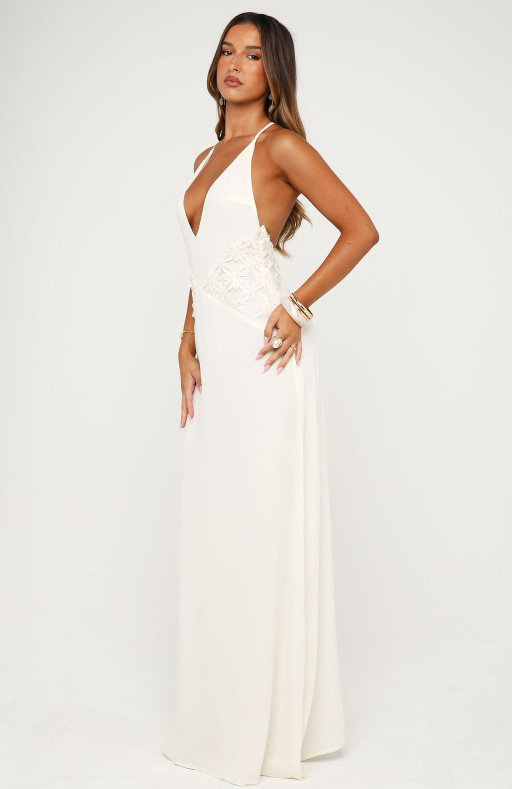 White Fox Zesty Glow Maxi Dress Butter