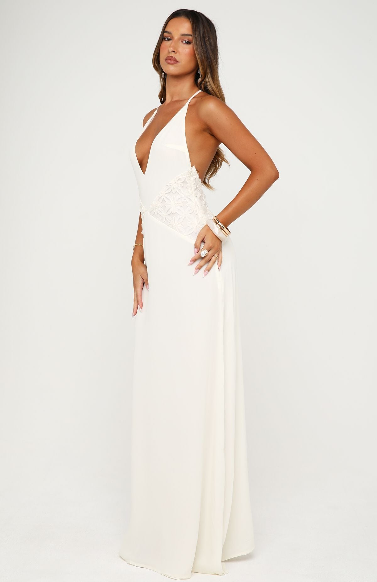 White Fox Zesty Glow Maxi Dress Butter