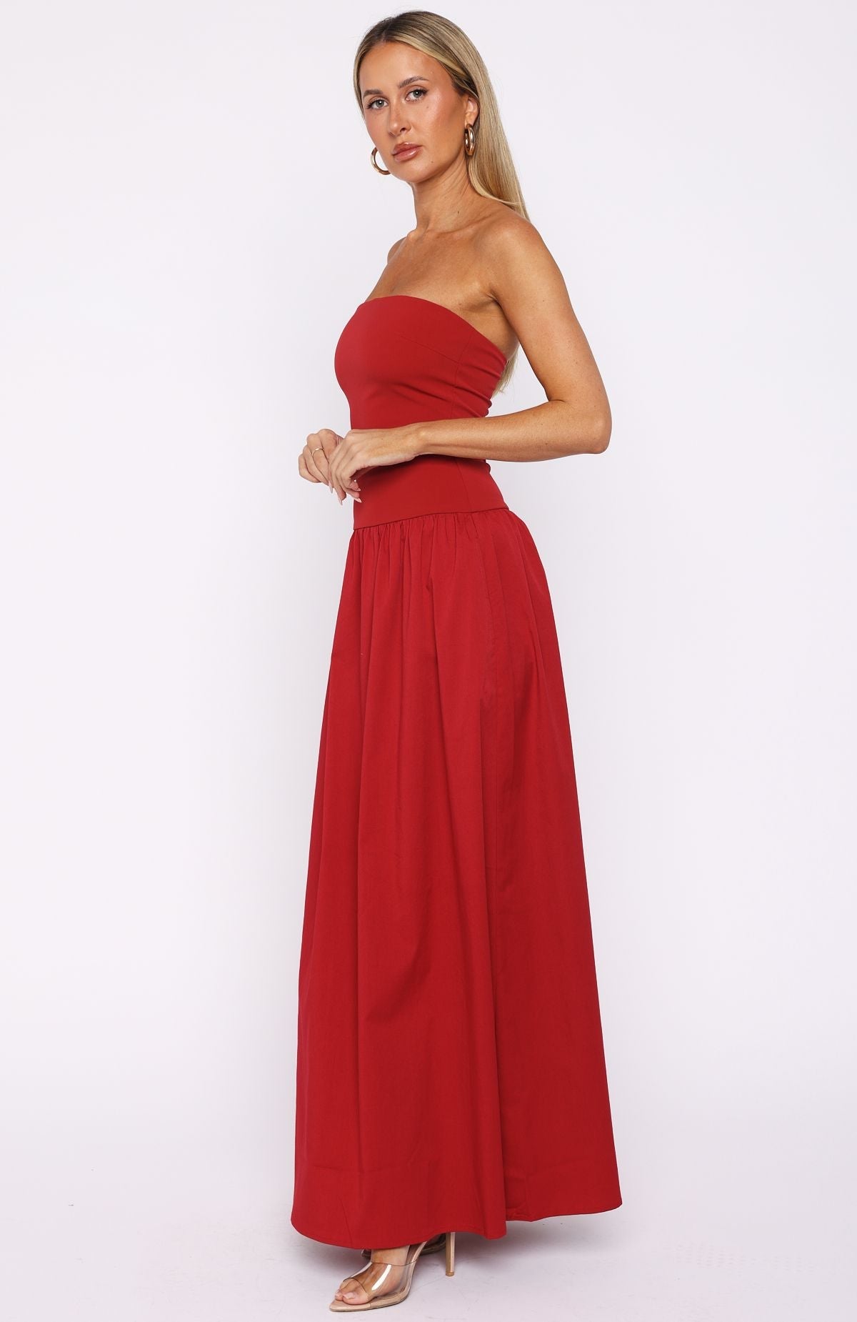 White Fox Take Back Maxi Dress Red
