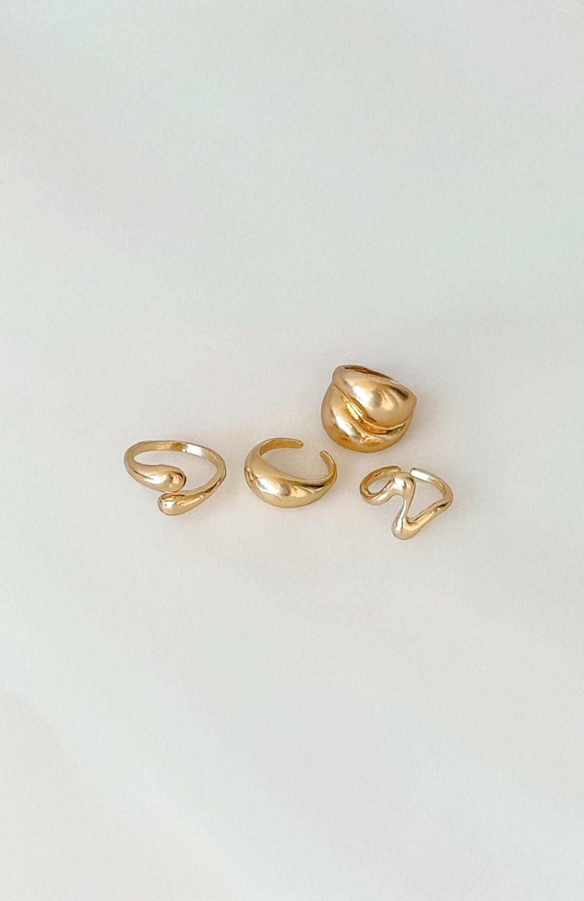 White Fox Zyaire Ring Set Gold