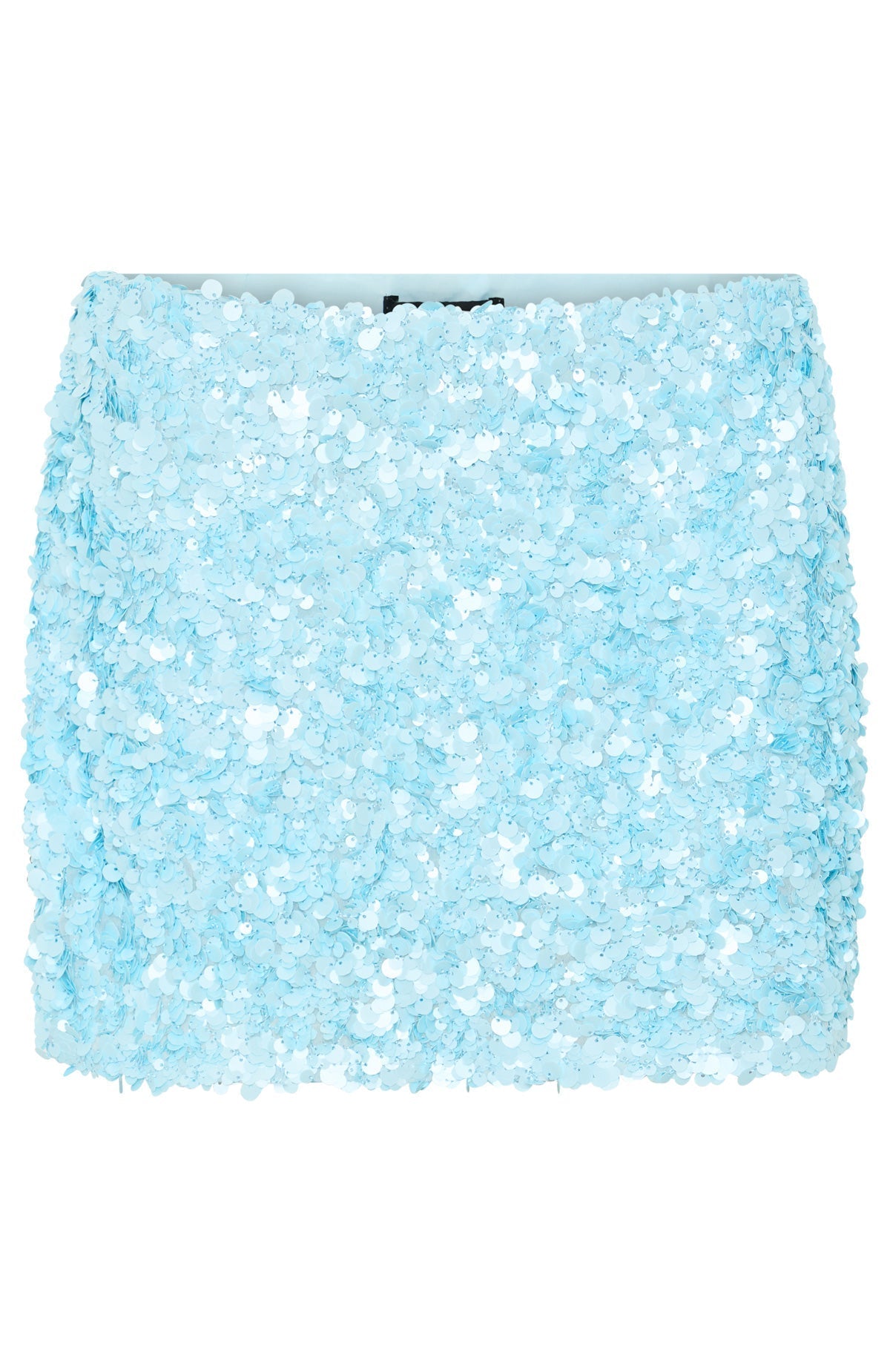 White Fox Soft Power Sequin Mini Skirt Baby Blue