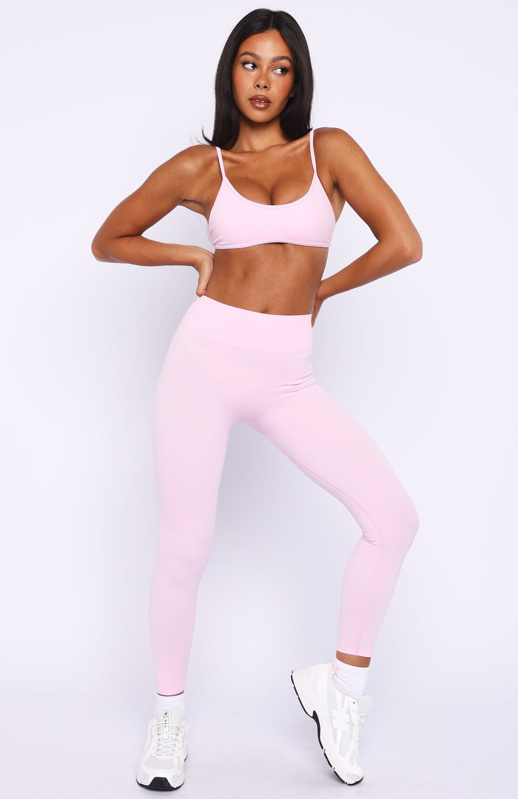 White Fox Pivot Seamless Leggings Marshmallow