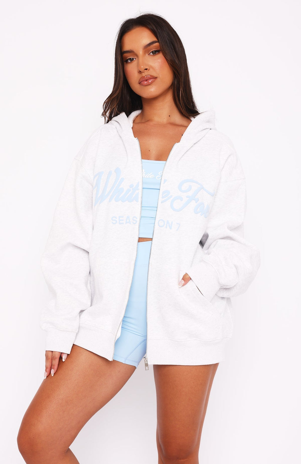 White Fox Season 7 Zip Front Hoodie Dawn