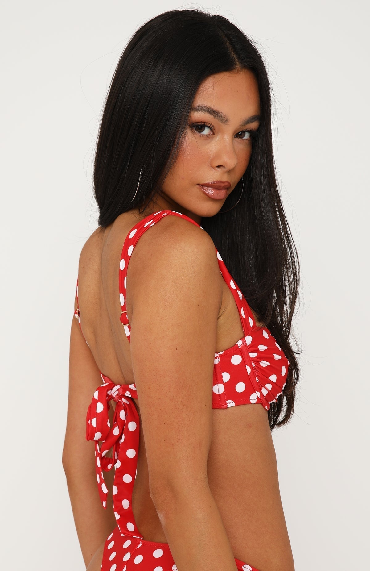 White Fox Balia Bikini Top Cherry Polka Dot