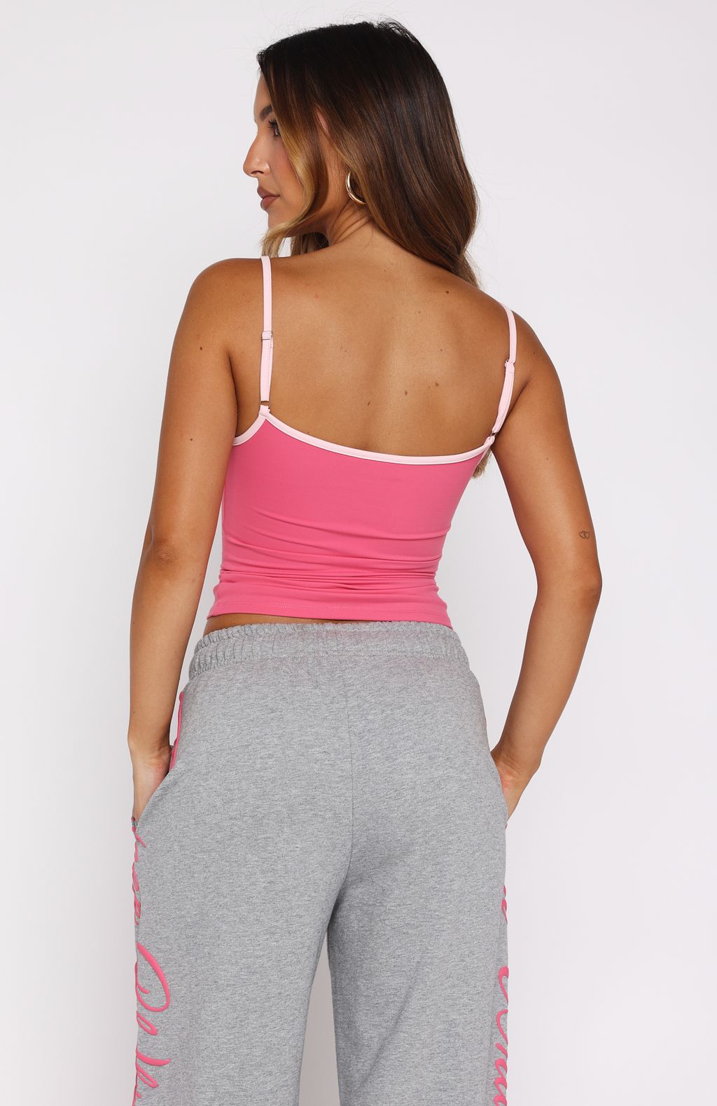 White Fox Lucky Thirteen Shaya Singlet Hot Pink