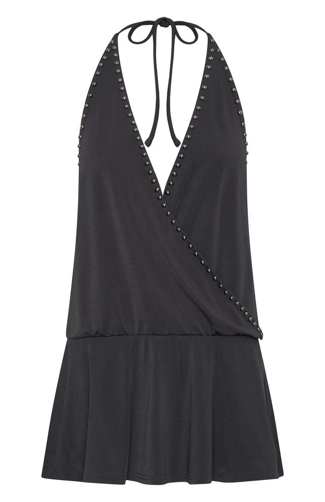 White Fox Favourite Moment Mini Dress Charcoal