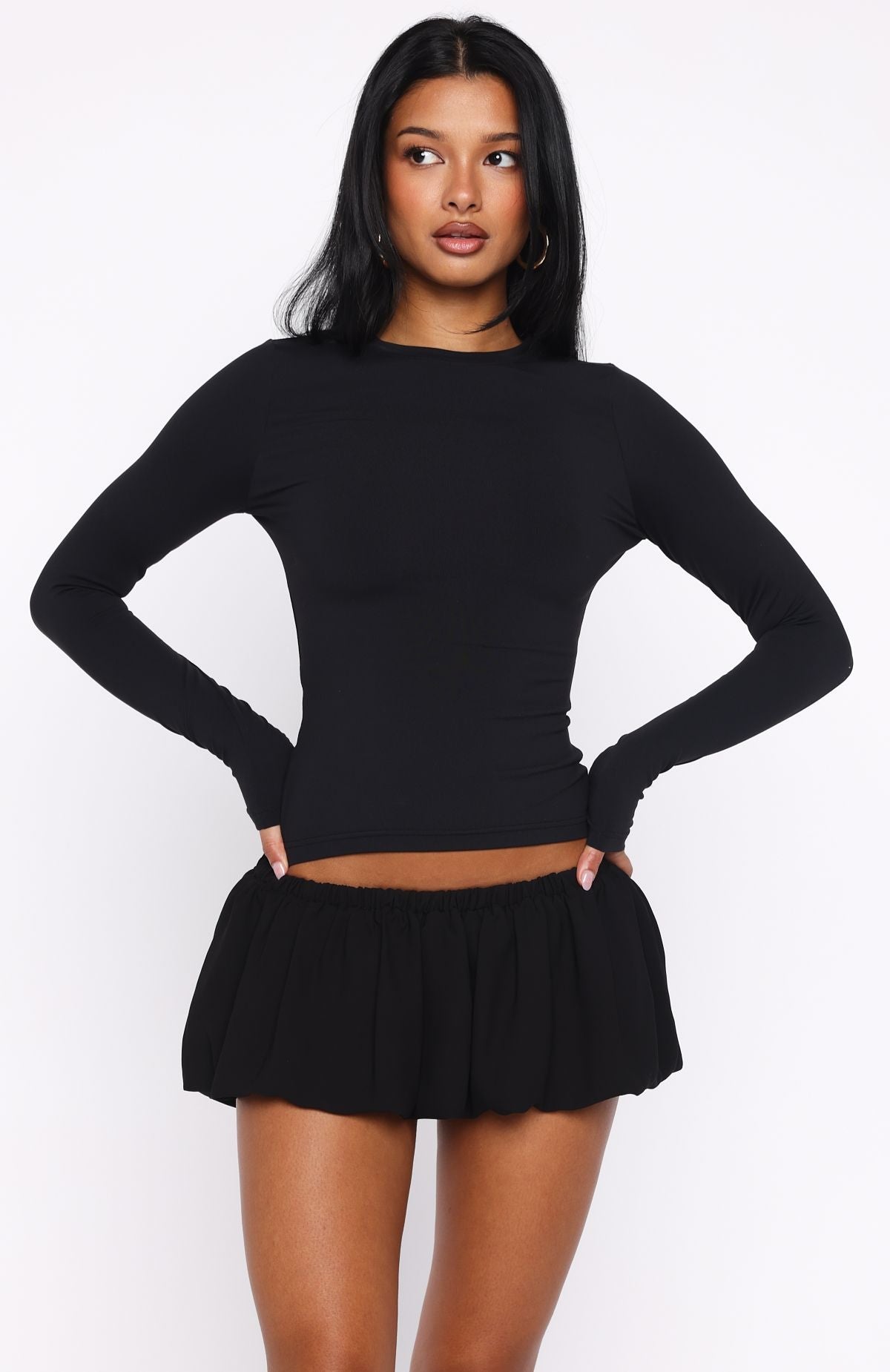 White Fox Sunkissed Memories Mini Skort Black
