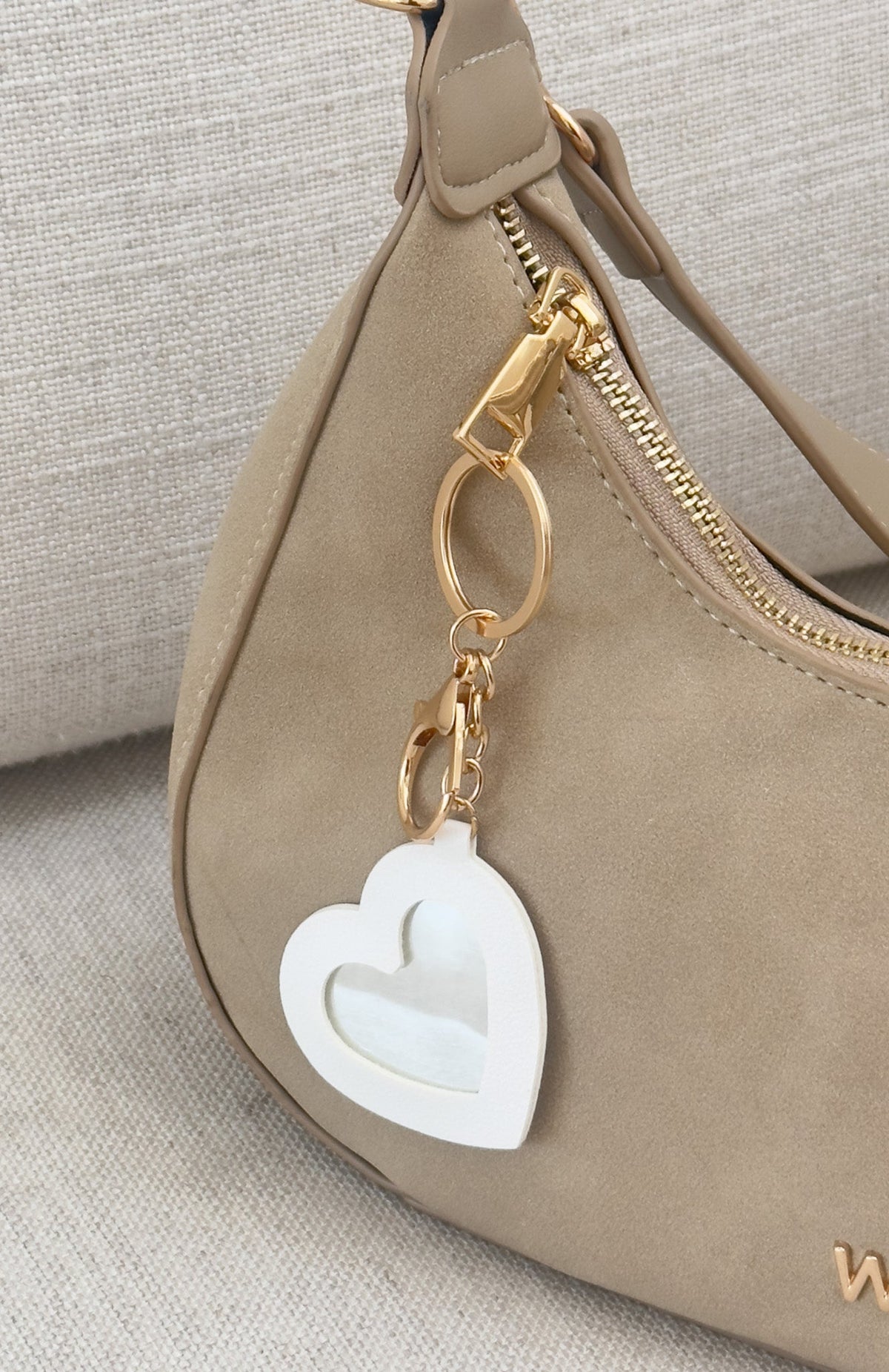 White Fox Haven Keychain White