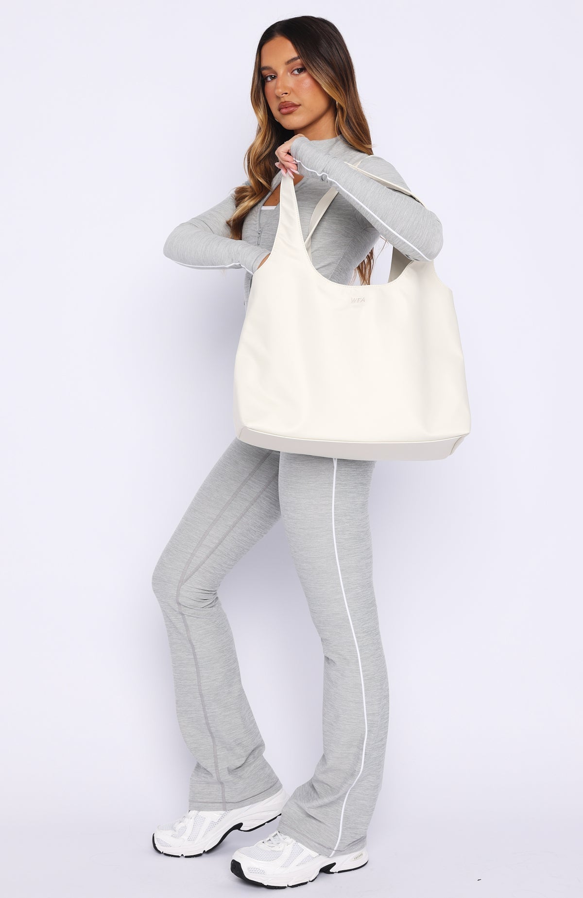 White Fox Maxton Nylon Shoulder Bag Cream