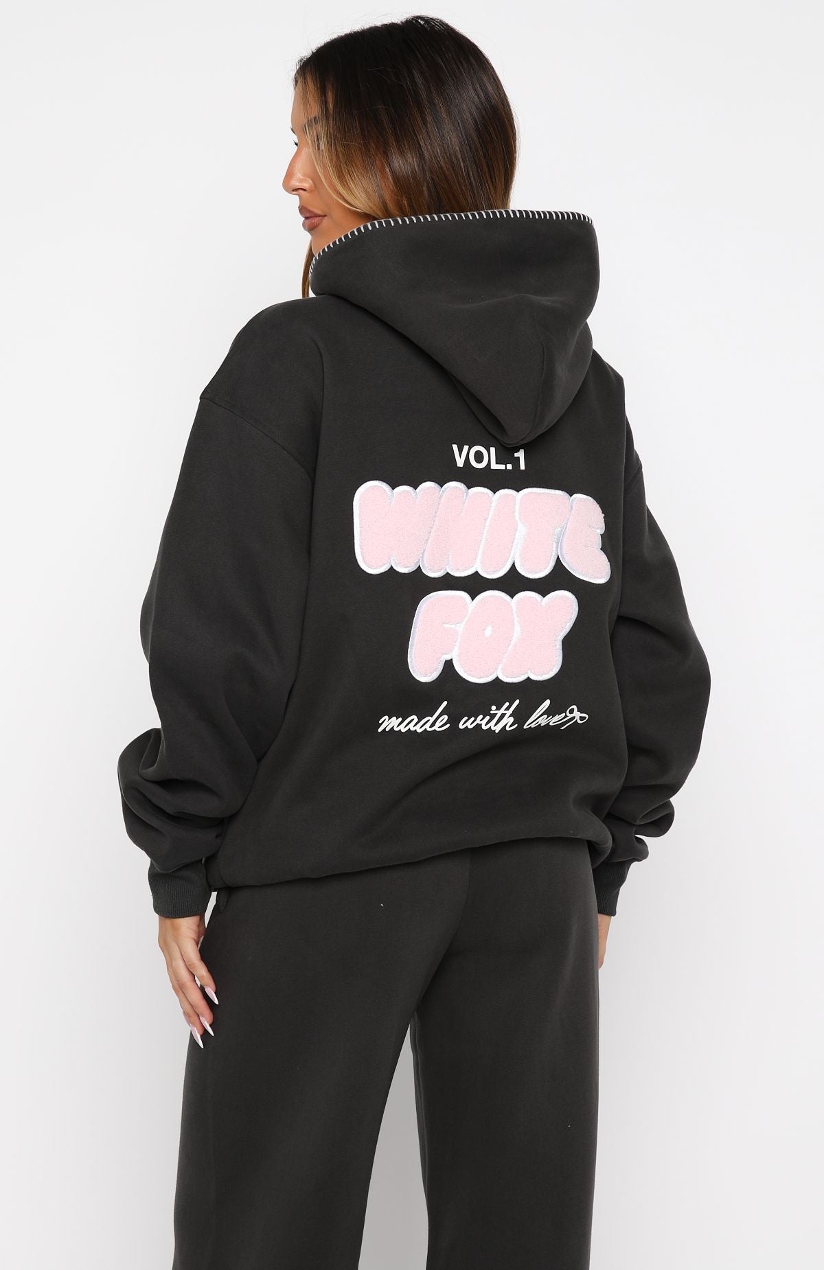 White Fox Vol. 1 Oversized Hoodie Charcoal