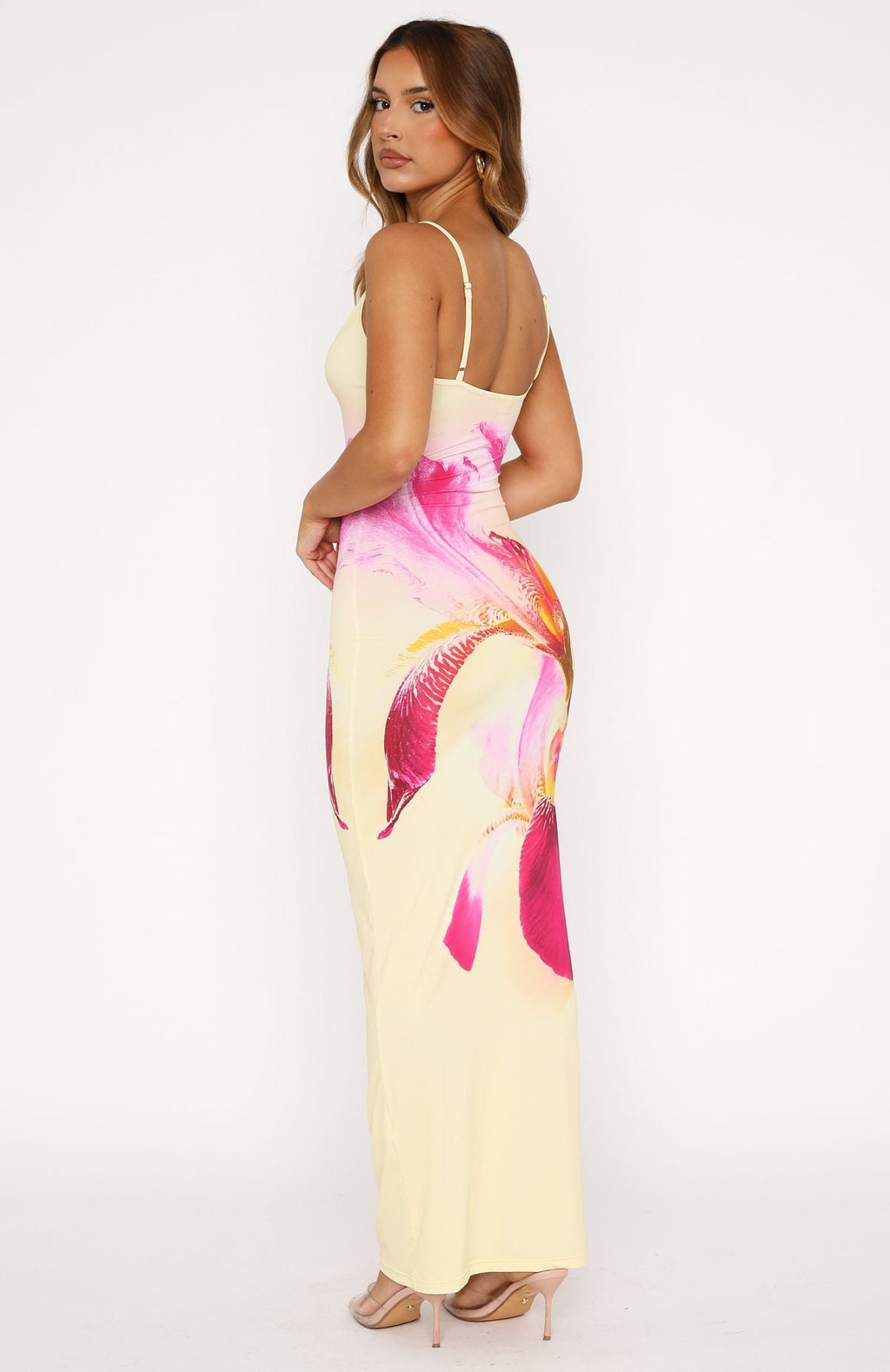 White Fox Feeling The Heat Maxi Dress Lemon Spritz