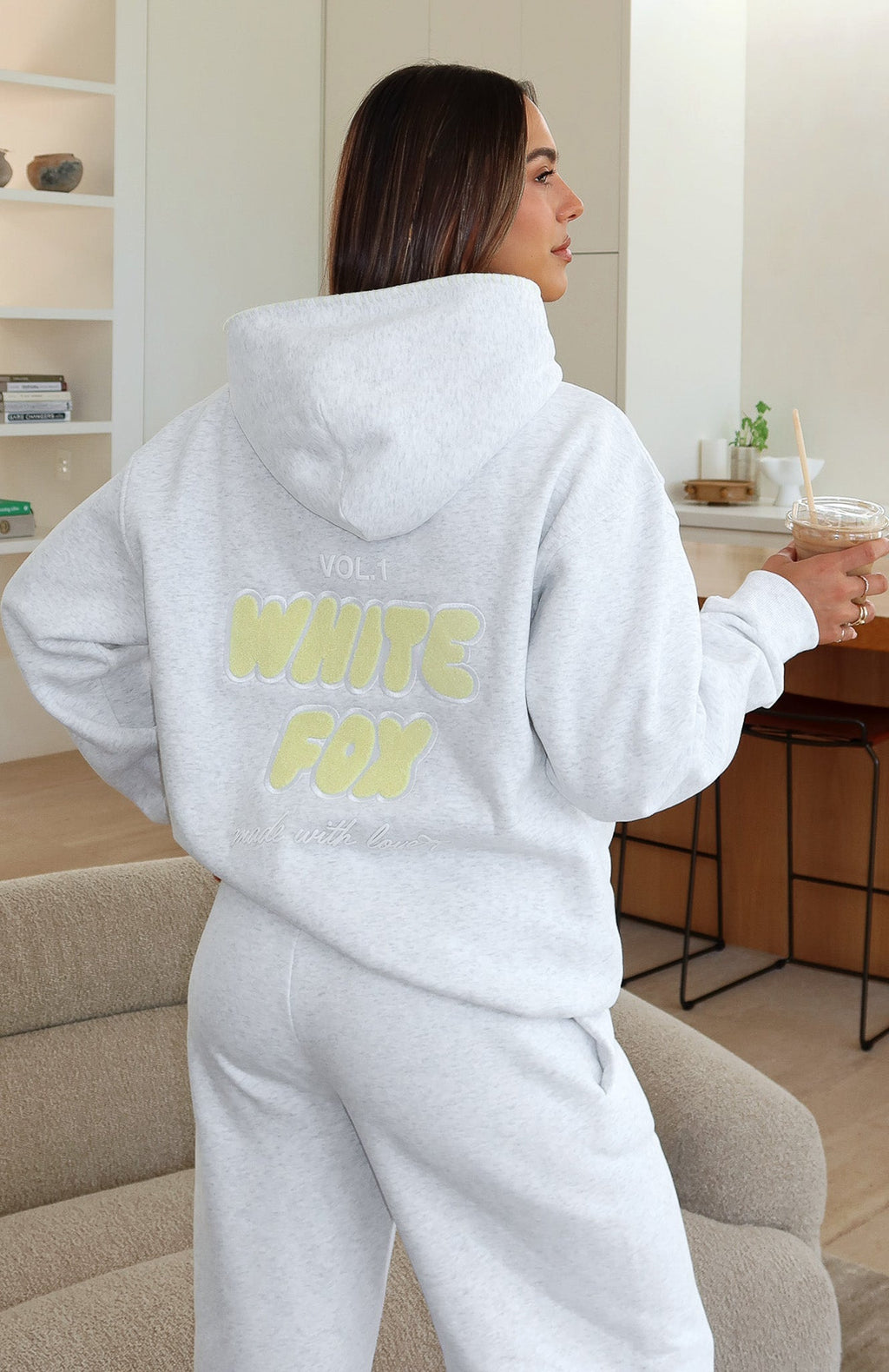 White Fox Vol. 1 Oversized Hoodie Grey Marle