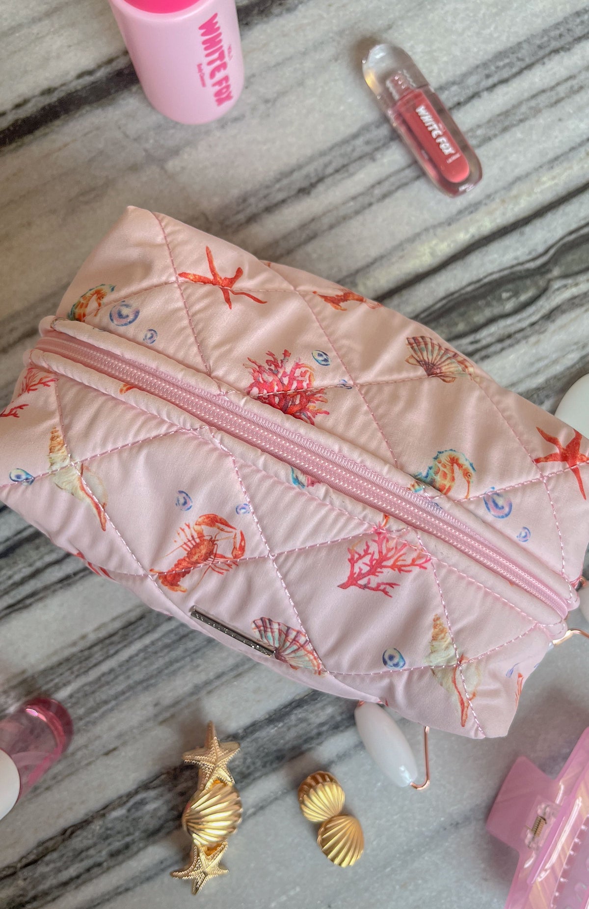 White Fox Getting Ready Cosmetic Bag Sea Dreams