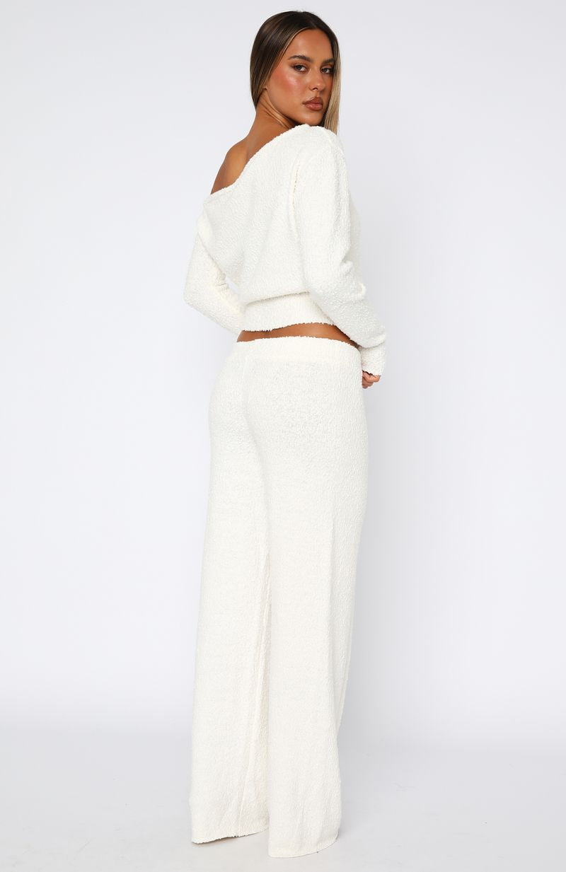 White Fox Please Be Mine Knit Pants Off White
