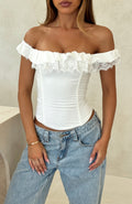 White Fox Shaking Things Up Strapless Bustier White