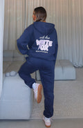 White Fox With Love Always Sweatpants Navy