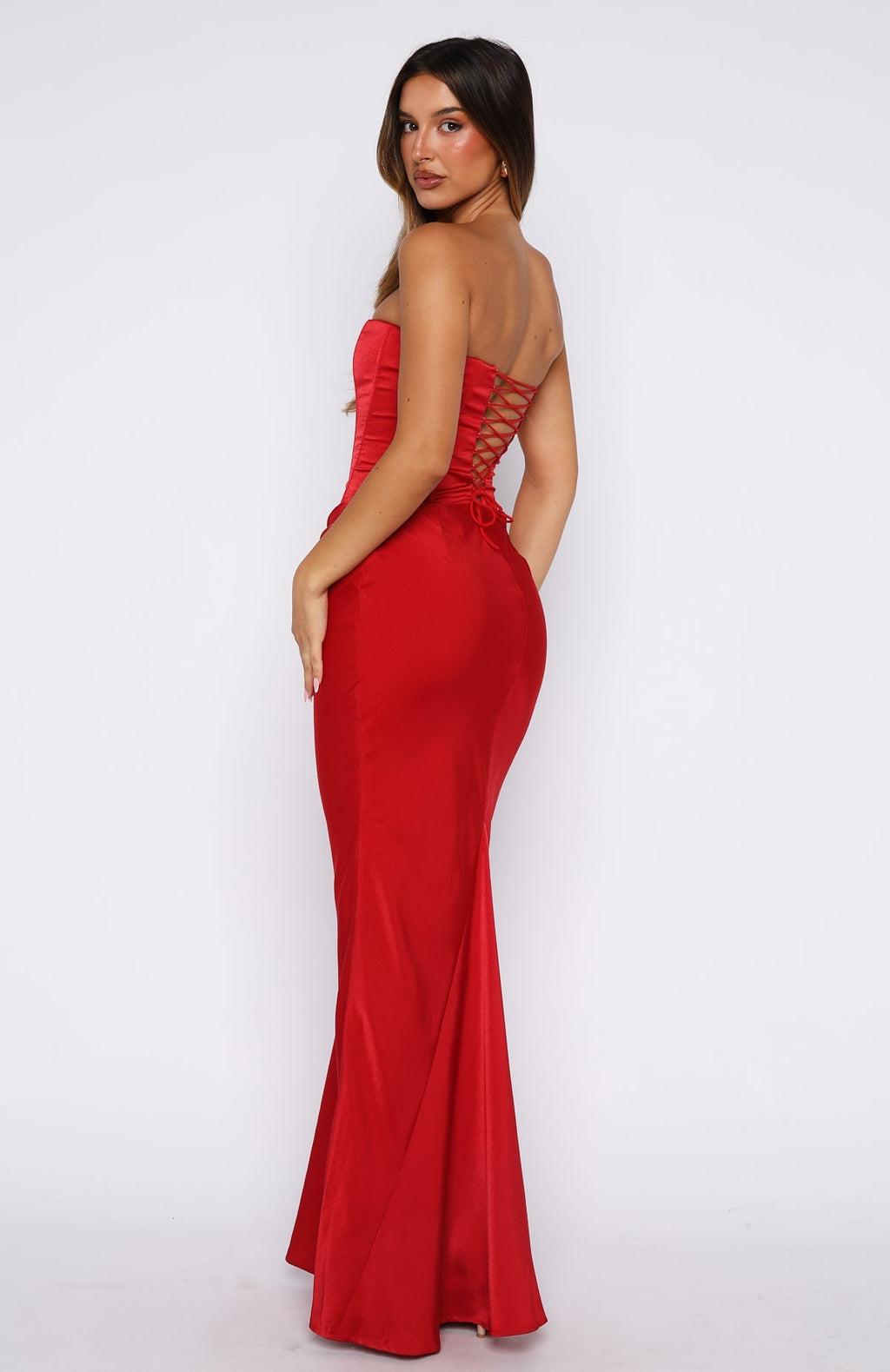 White Fox Love This Feeling Maxi Dress Red
