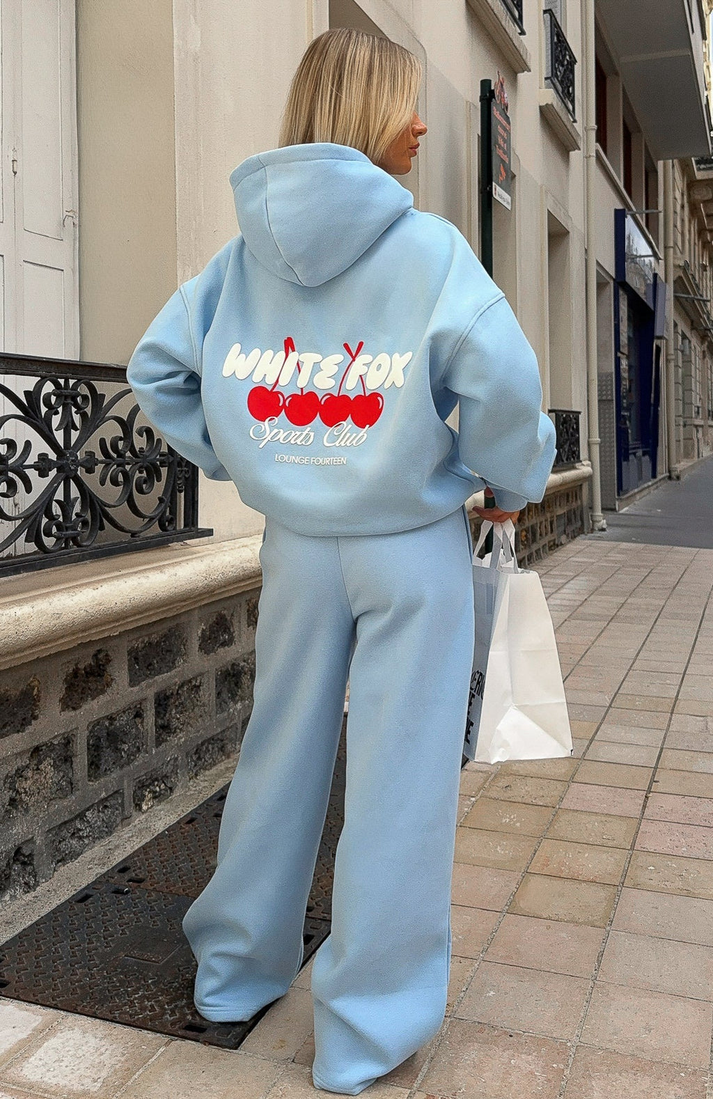 White Fox Club 14 Cassie Wide Leg Sweatpants Blue