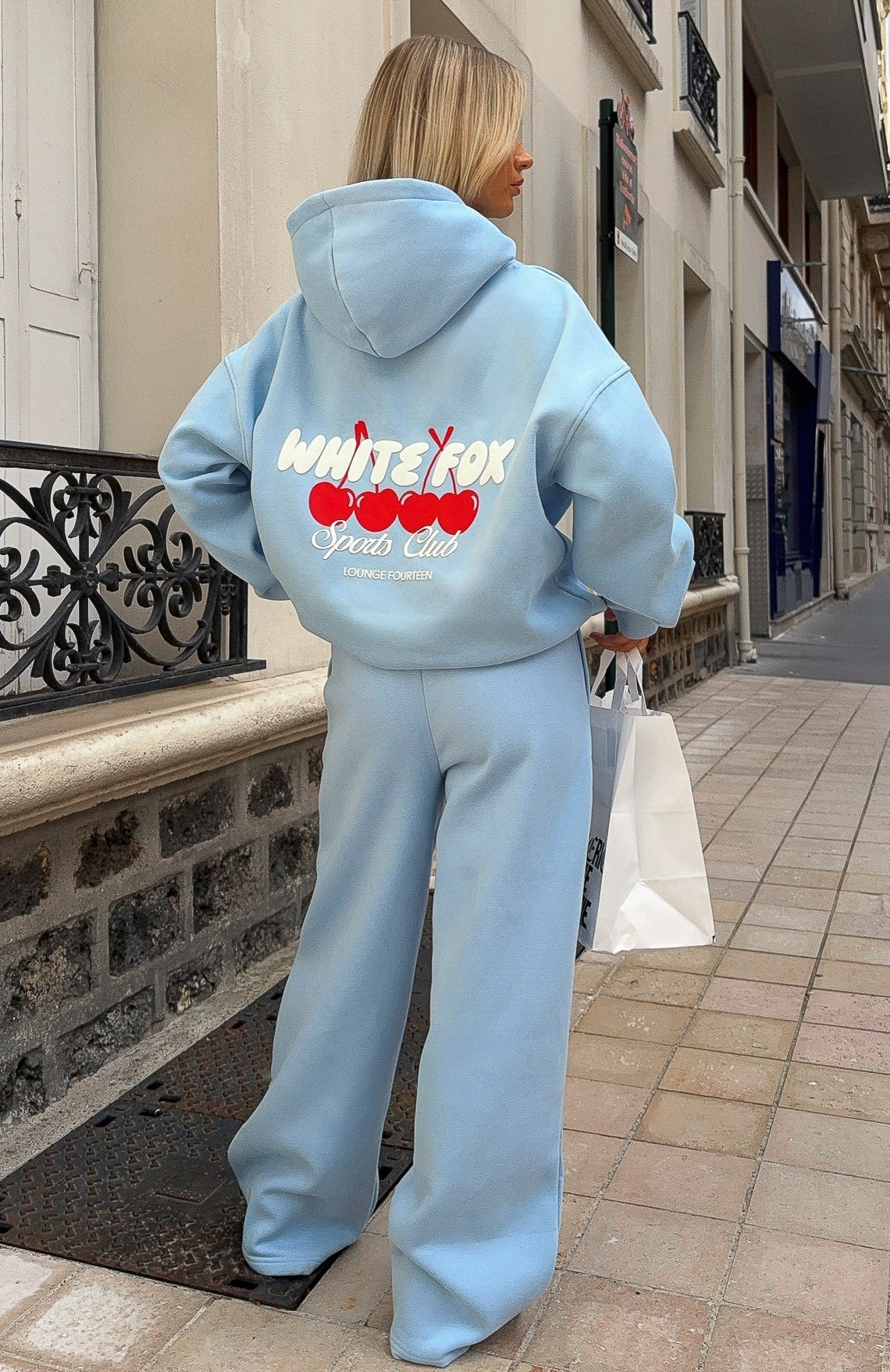 White Fox Club 14 Cassie Wide Leg Sweatpants Blue