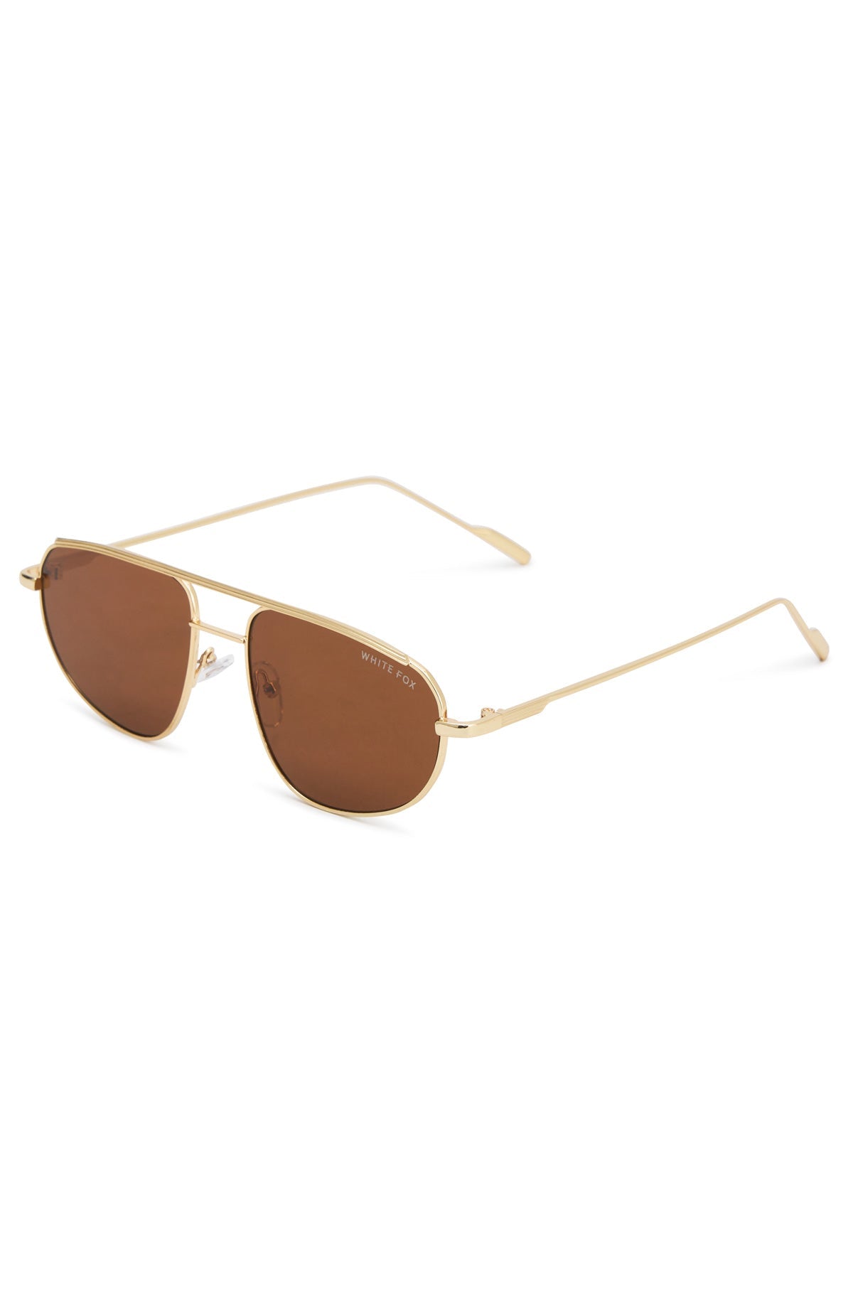 White Fox Elara Sunglasses Gold/Chocolate
