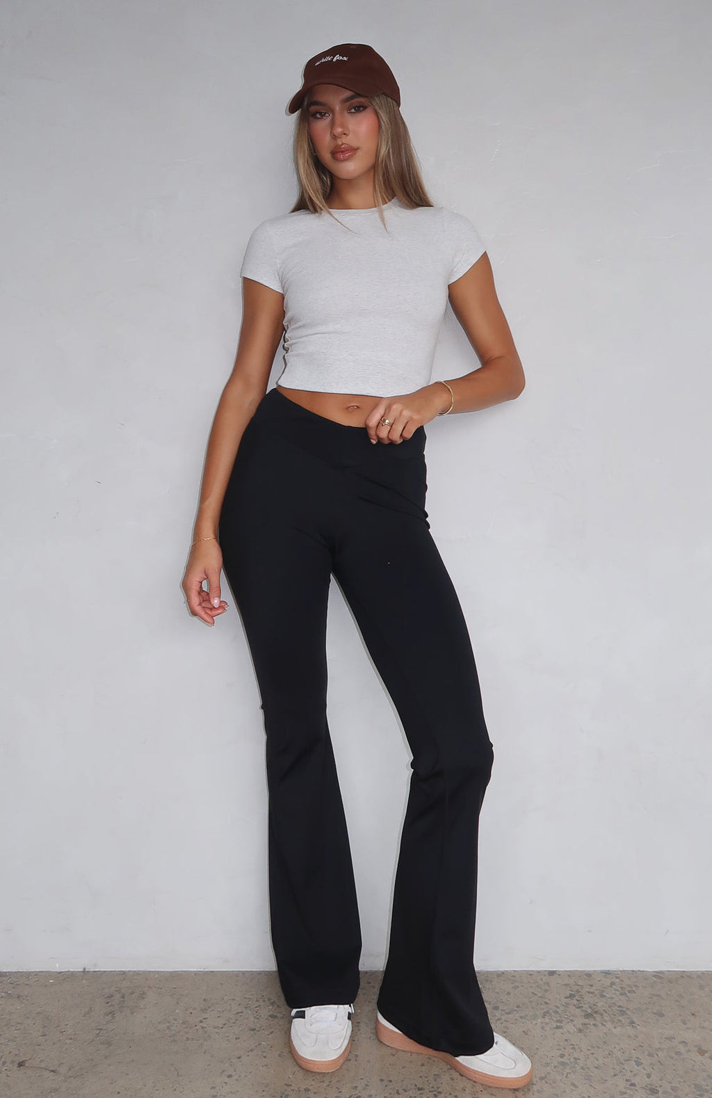 White Fox The Hard Way Flare Pants Black