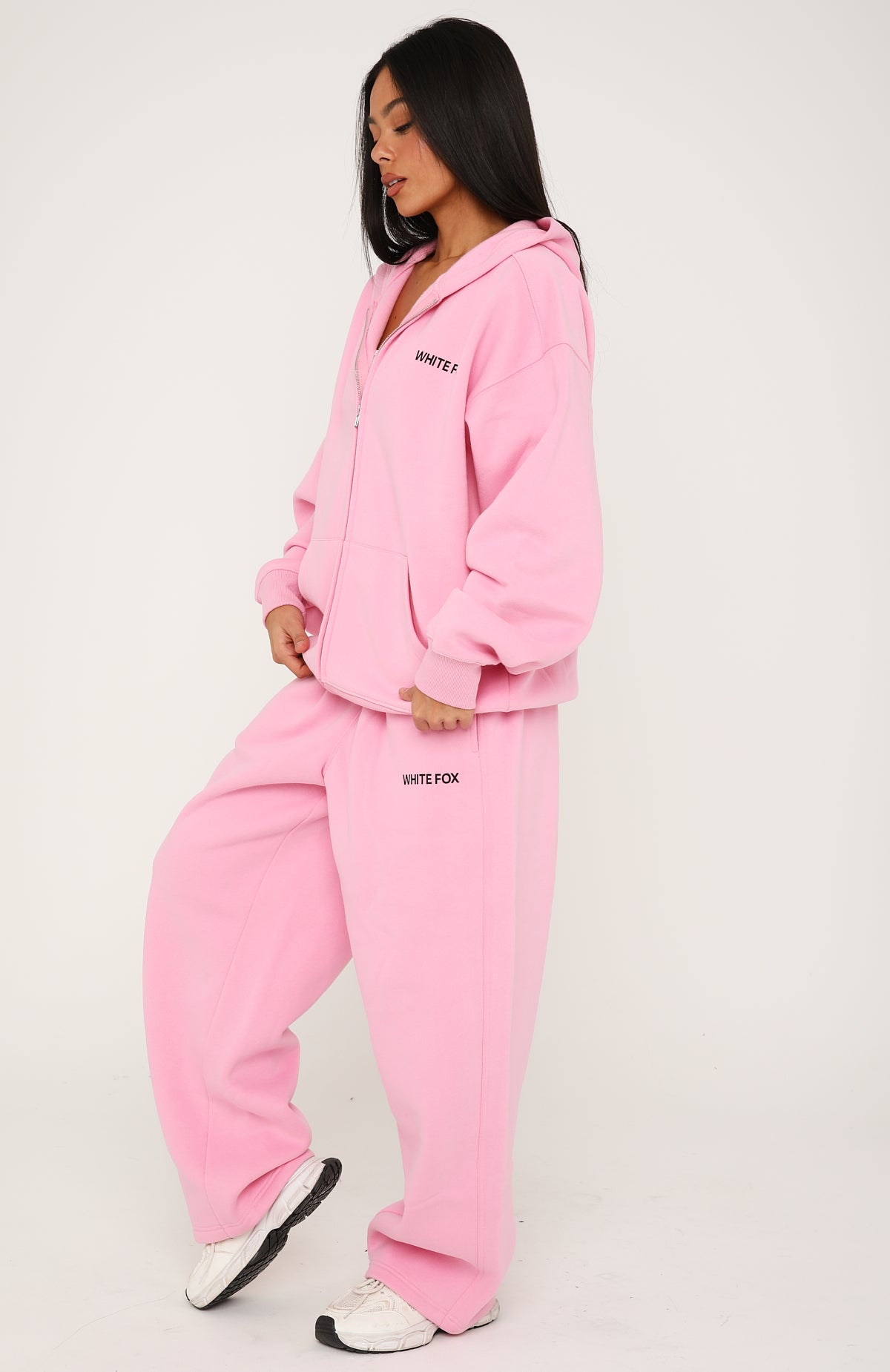 White Fox Core Classic Barrel Leg Sweatpants Pink