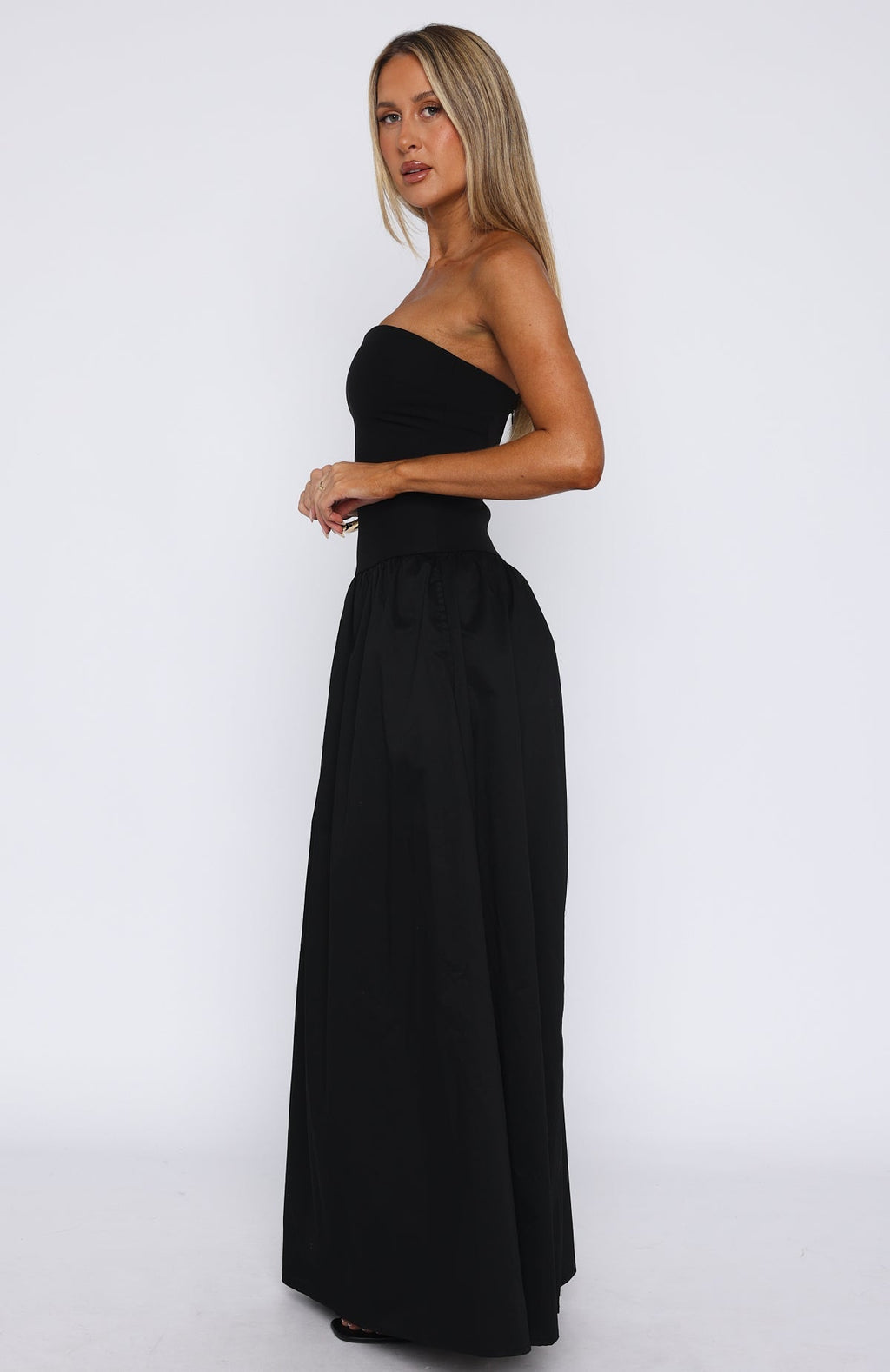 White Fox Take Back Maxi Dress Black