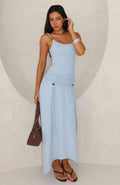 White Fox Off Duty Muse Maxi Dress Slate
