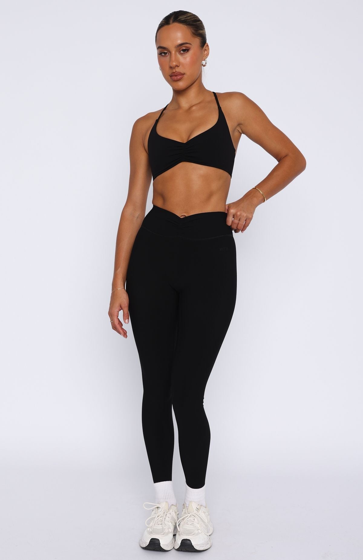 White Fox Propel High Waisted Leggings Black