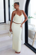 White Fox Lemon Squeeze Maxi Skirt Lemon